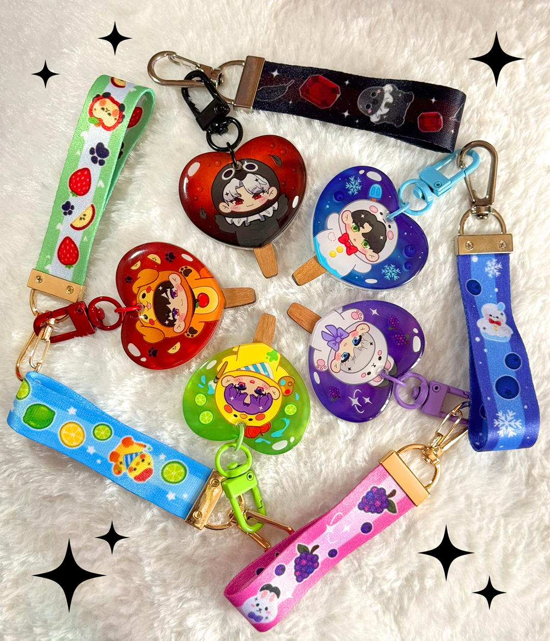Love & Deepspace Popsicle Keychains