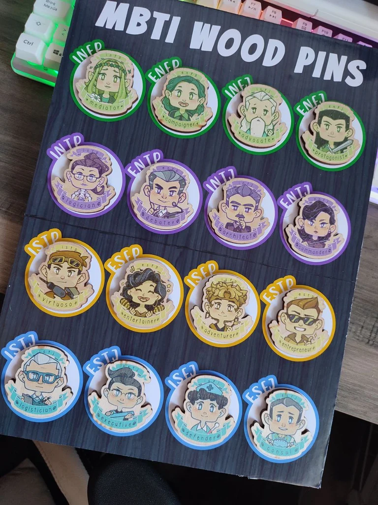 MBTI Personalities WOOD PINS