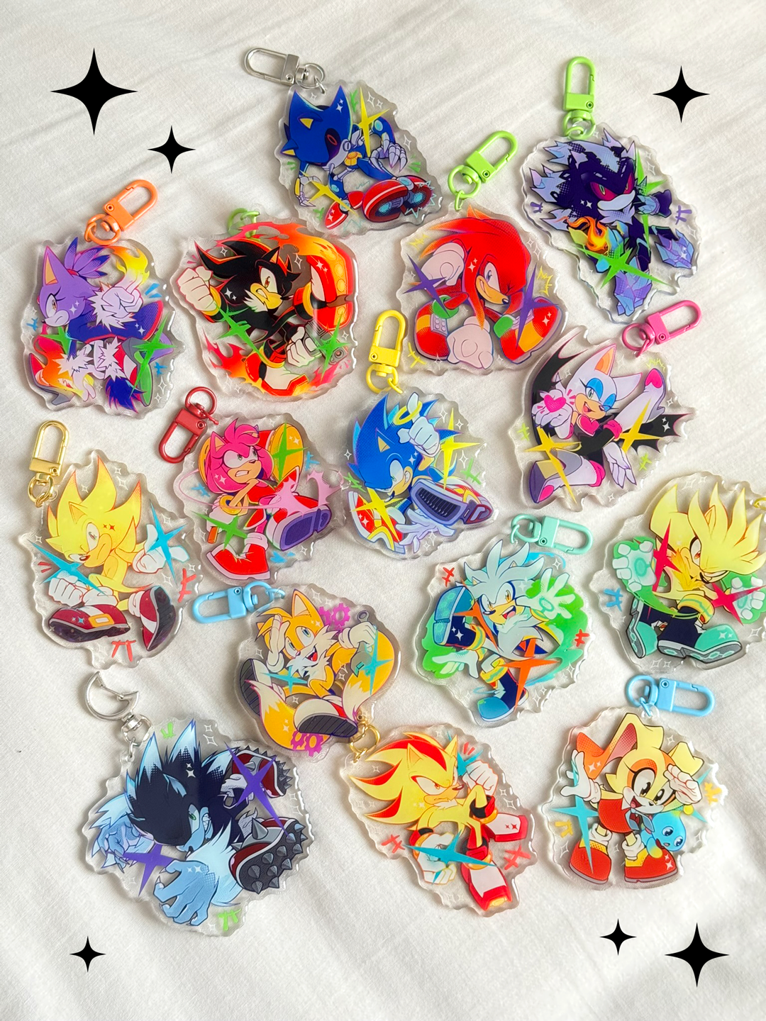 Sonic The Hedgehog Acrylic Keychains