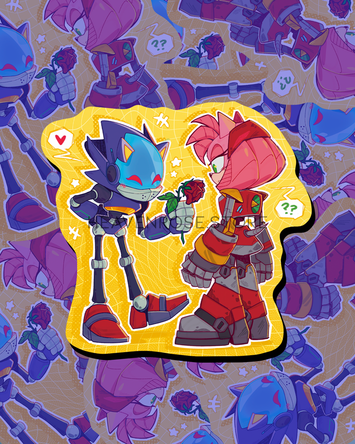 XXL STICKERS Chaos Sonic X Rusty Rose from Sonic Prime