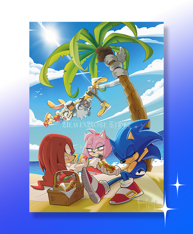 Sonic the Hedgehog Seaside Hill Print