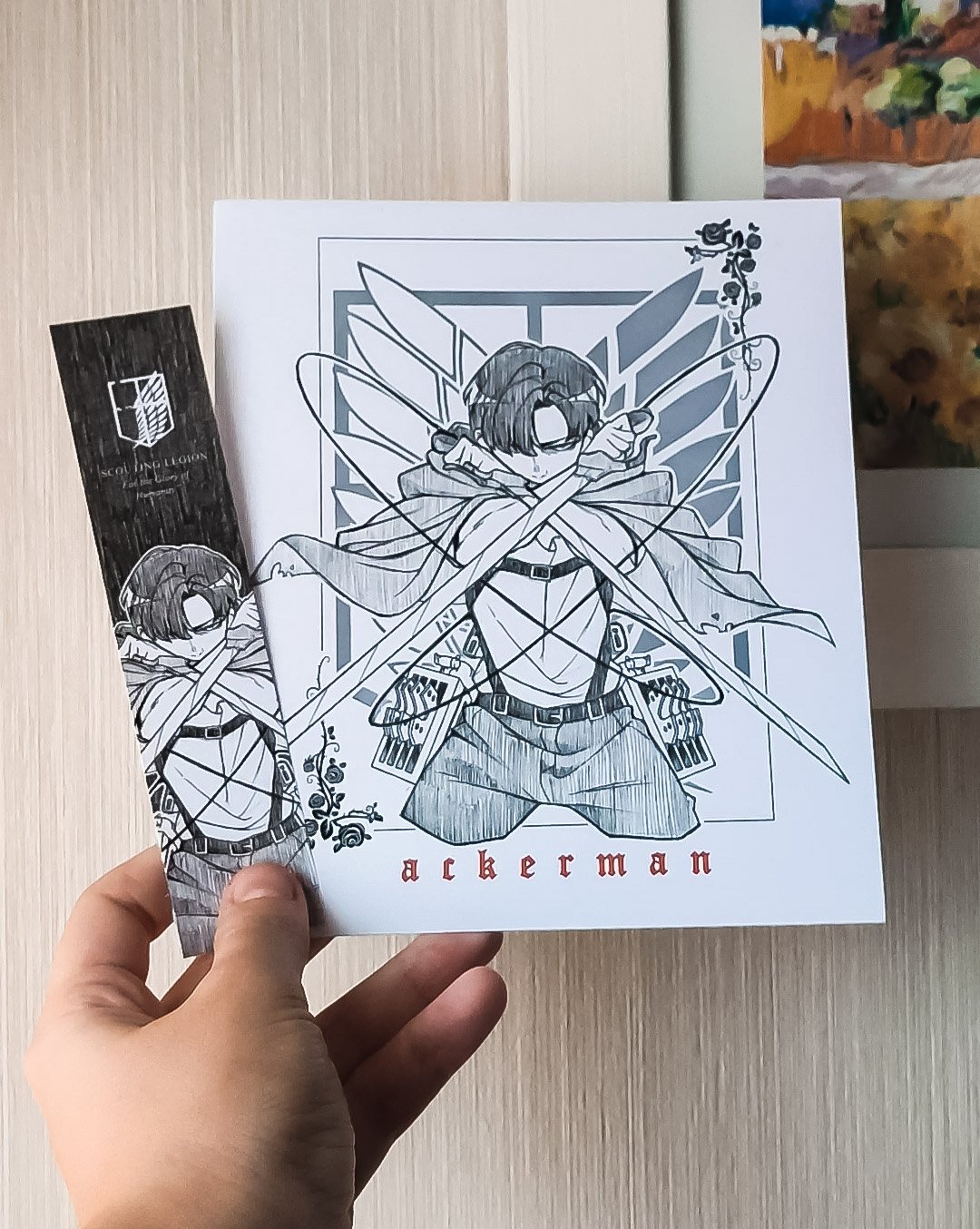 LEVI ACKERMAN from Attack On Titan Sketch Print & Bookmark