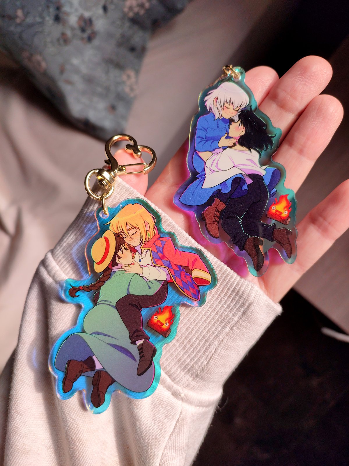 Howl x Sophie Ghibli's Howl's Moving Castle Holographic Keychains