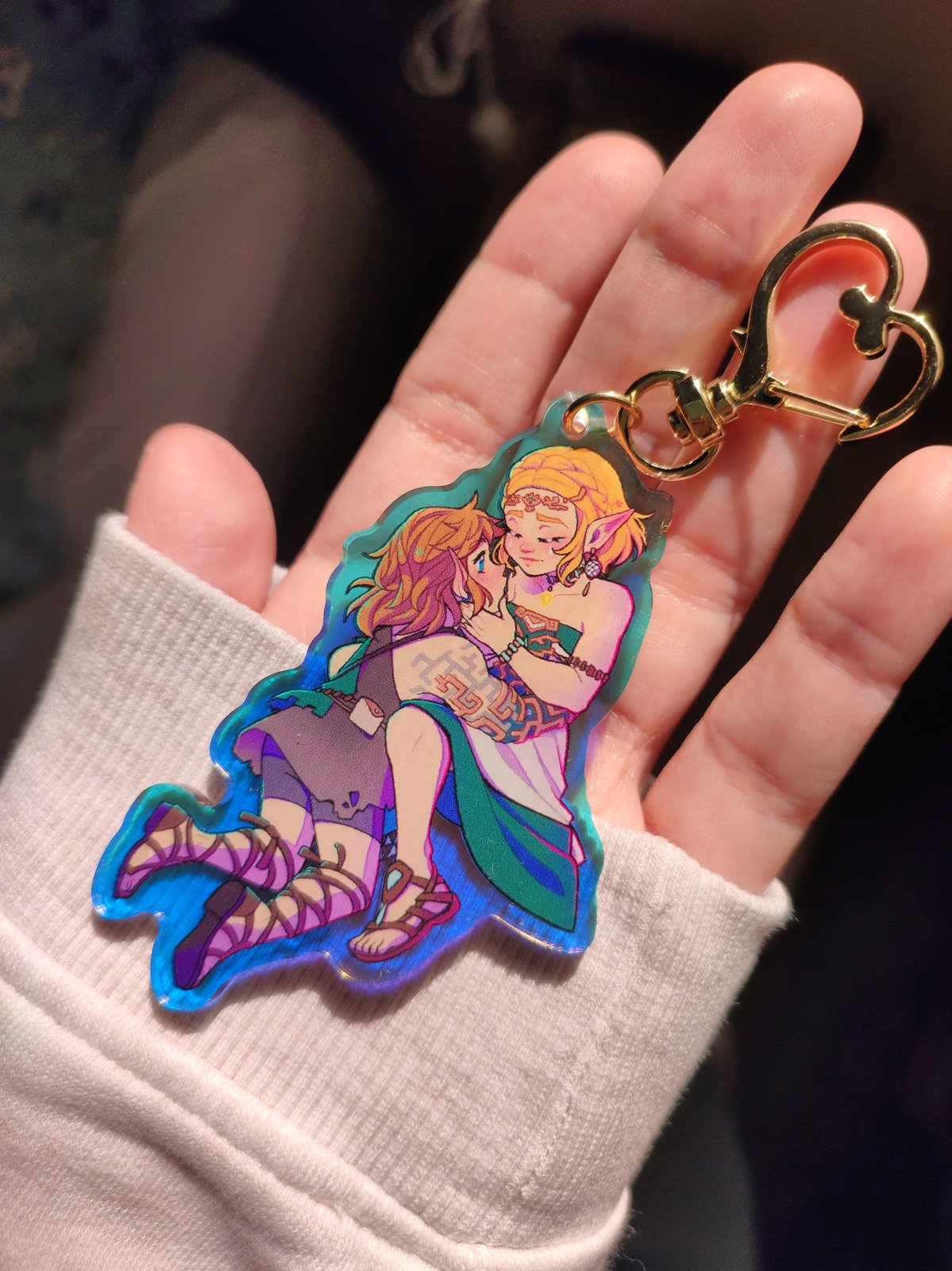 Zelda Tears Of The Kingdom RAINBOW Holographic Keychain