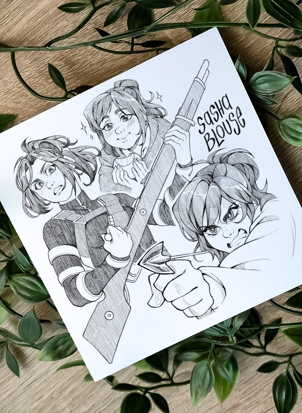 SASHA BLOUSE from Attack On Titan Sketch Page A5 Print