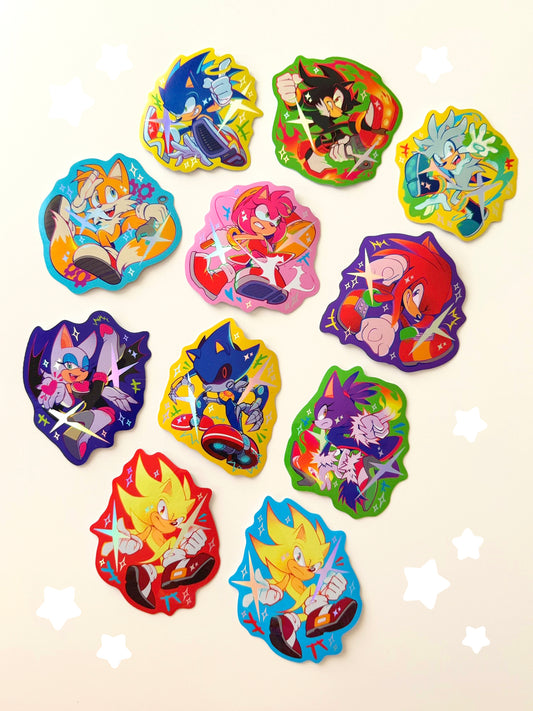Sonic The Hedgehog Holographic Stickers