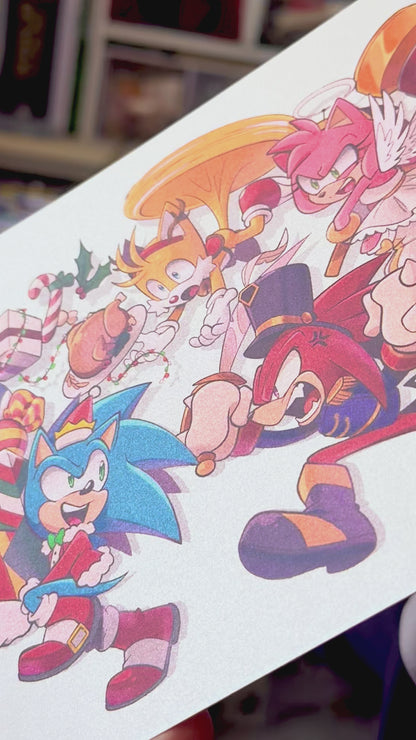 Sonic the Hedgehog Christmas Print