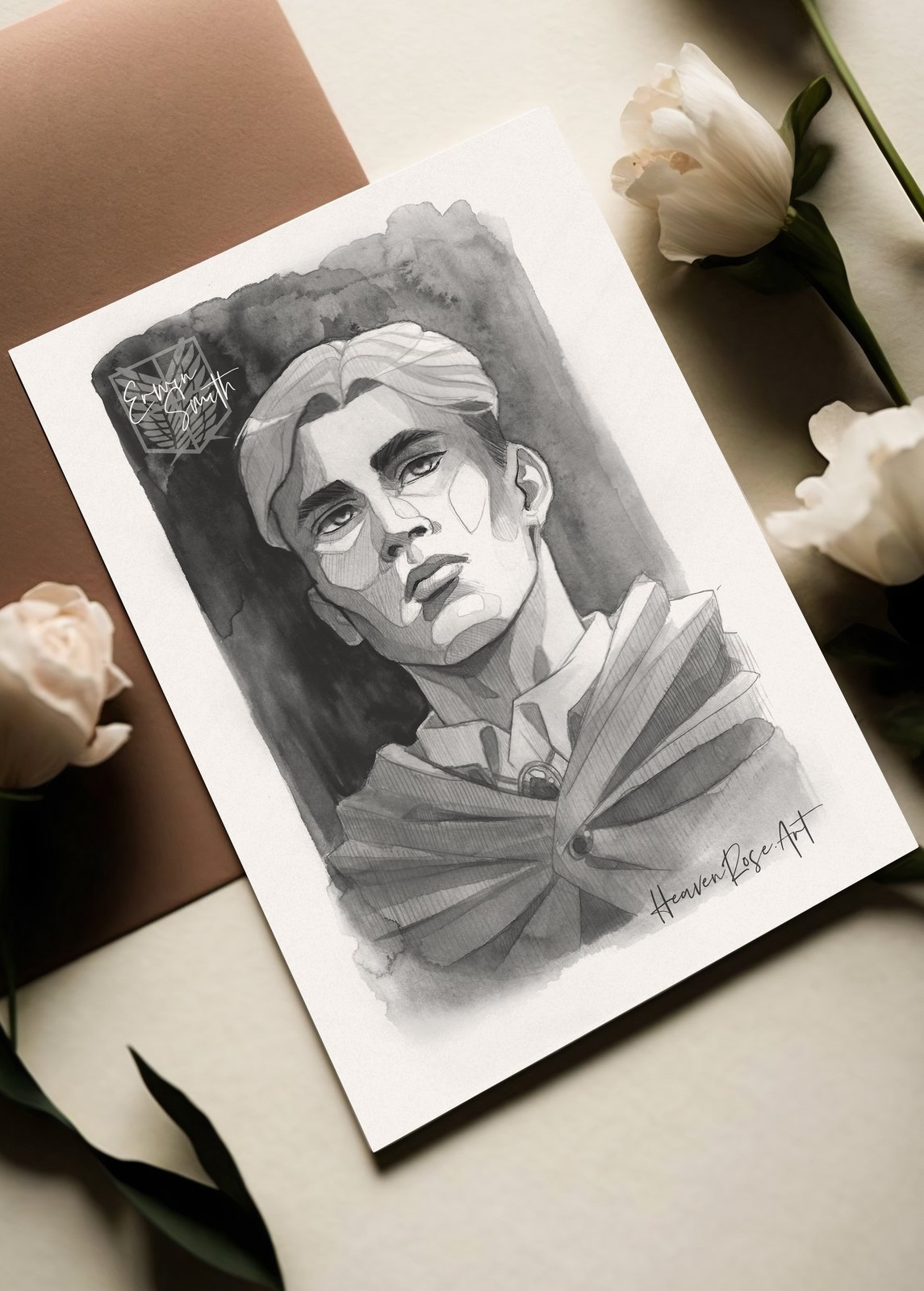 ERWIN SMITH (Chris Evans) from Attack On Titan Watercolor Portrait
