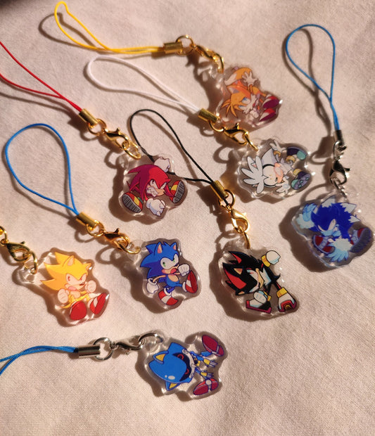 Sonic the Hedgehog Shadow, Knuckles, Tails, Amy, Rouge, Silver, Blaze  Acrylic Charms / Keychain -  New Zealand